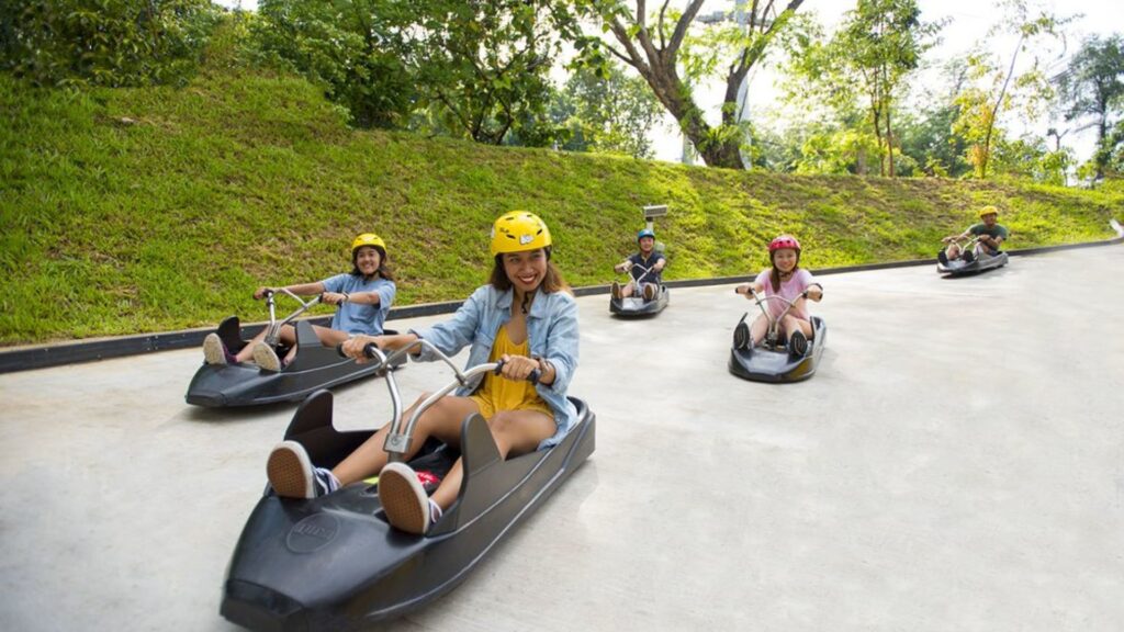 Аттракционы в Сингапуре - Skyline Luge Sentosa (3 поездки)